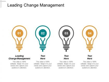 Leading change management ppt powerpoint presentation inspiration visuals cpb
