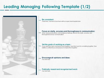 Leading managing following goals ppt powerpoint presentation grid