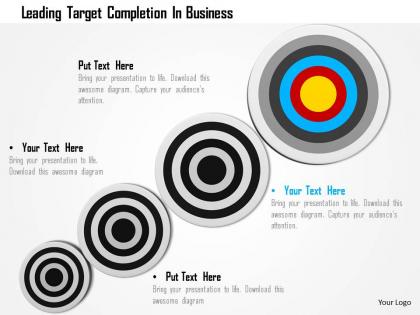 Leading target completion in business image graphics for powerpoint