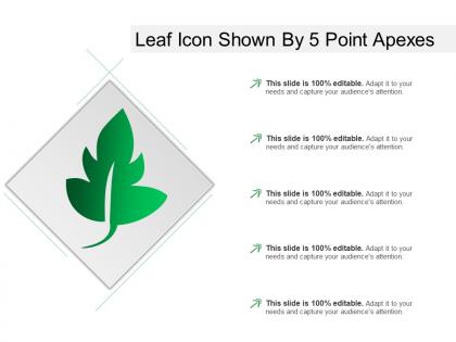 Leaf icon shown by 5 point apexes