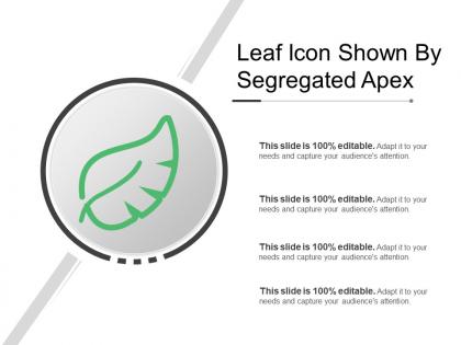 Leaf icon shown by segregated apex