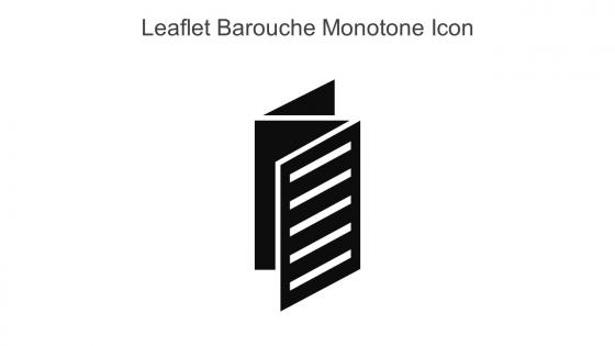 Leaflet Barouche Monotone Icon In Powerpoint Pptx Png And Editable Eps Format