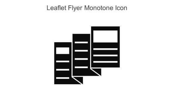 Leaflet Flyer Monotone Icon In Powerpoint Pptx Png And Editable Eps Format
