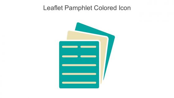 Leaflet Pamphlet Colored Icon In Powerpoint Pptx Png And Editable Eps Format