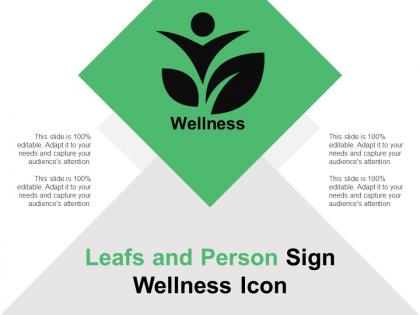 Leafs and person sign wellness icon