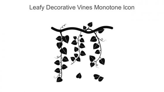 Leafy Decorative Vines Monotone Icon In Powerpoint Pptx Png And Editable Eps Format