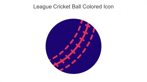 League Cricket Ball Colored Icon In Powerpoint Pptx Png And Editable Eps Format