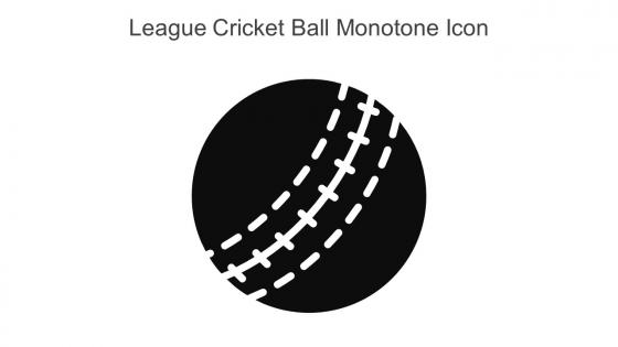 League Cricket Ball Monotone Icon In Powerpoint Pptx Png And Editable Eps Format