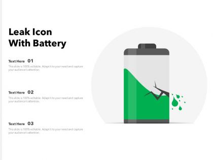 Leak icon with battery