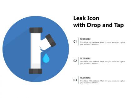 Leak icon with drop and tap