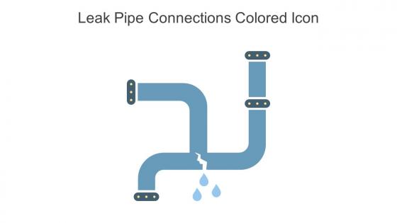 Leak Pipe Connections Colored Icon In Powerpoint Pptx Png And Editable Eps Format
