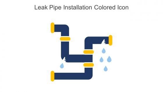 Leak Pipe Installation Colored Icon In Powerpoint Pptx Png And Editable Eps Format