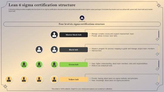 Lean 6 Sigma Certification Structure