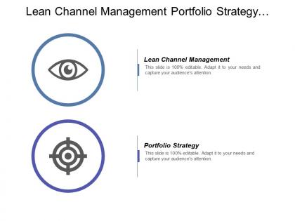 Lean channel management portfolio strategy investment banking strategy cpb