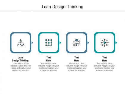 Lean design thinking ppt powerpoint presentation inspiration picture cpb