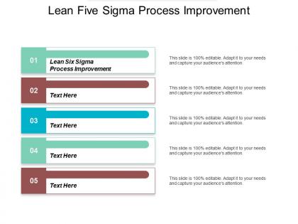 Lean five sigma process improvement ppt powerpoint presentation file graphics example cpb