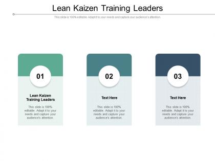 Lean kaizen training leaders ppt powerpoint presentation icon infographic template cpb