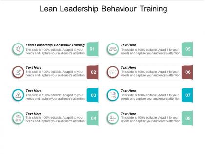 Lean leadership behaviour training ppt powerpoint presentation file graphic images cpb
