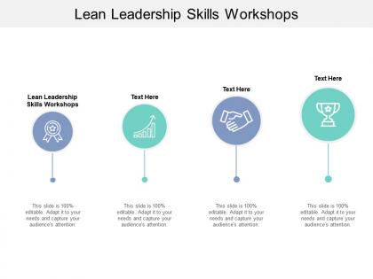 Lean leadership skills workshops ppt powerpoint presentation summary layout cpb