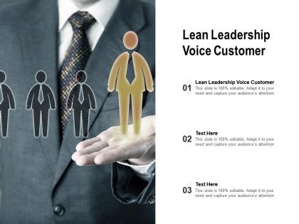 Lean leadership voice customer ppt powerpoint presentation slides design templates cpb