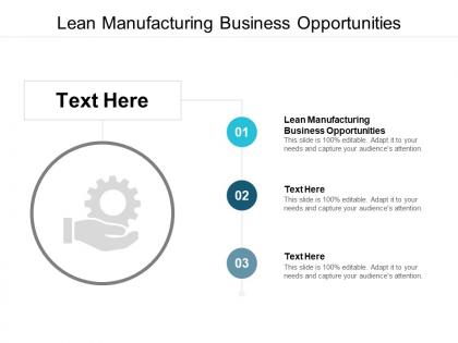 Lean manufacturing business opportunities ppt powerpoint file cpb