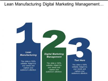 Lean manufacturing digital marketing management due diligence sales engagement cpb