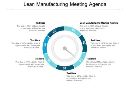 Lean manufacturing meeting agenda ppt powerpoint presentation icon graphics cpb