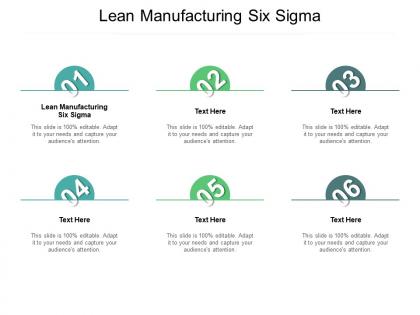 Lean manufacturing six sigma ppt powerpoint presentation infographic template guidelines cpb