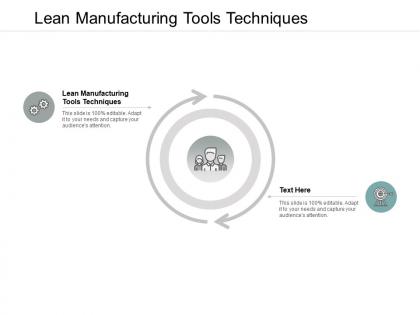 Lean manufacturing tools techniques ppt powerpoint presentation infographic template inspiration cpb