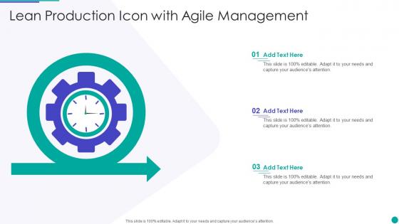 Lean Production Icon With Agile Management