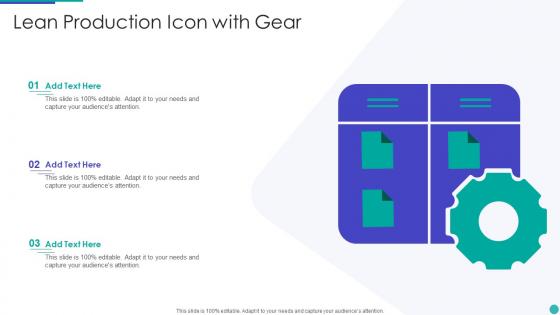 Lean Production Icon With Gear