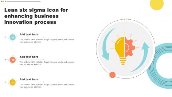 Lean Six Sigma Icon For Enhancing Business Innovation Process