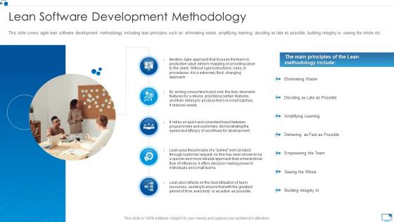 Lean software development methodology agile software development module for it