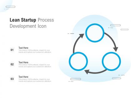 Lean startup process development icon