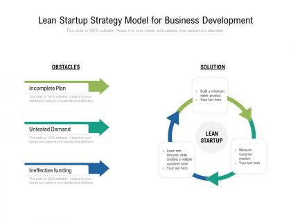 Lean startup strategy model for business development