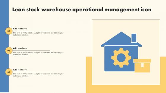 Lean Stock Warehouse Operational Management Icon
