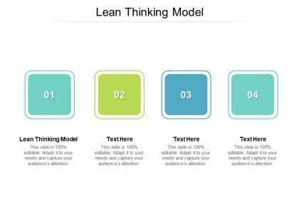 Lean thinking model ppt powerpoint presentation portfolio deck cpb