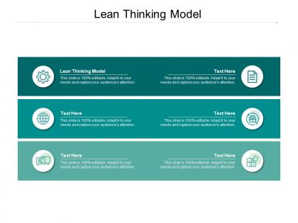 Lean thinking model ppt powerpoint presentation summary deck cpb