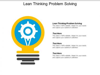 Lean thinking problem solving ppt powerpoint presentation infographics gallery cpb