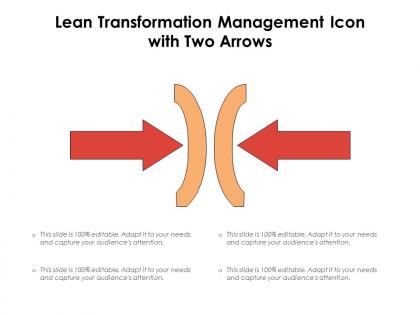 Lean transformation management icon with two arrows