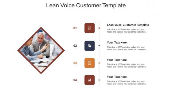 Lean voice customer template ppt powerpoint presentation summary skills cpb