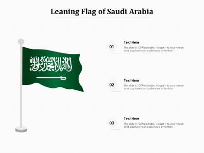 Leaning flag of saudi arabia