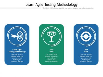 Learn agile testing methodology ppt powerpoint presentation pictures objects cpb