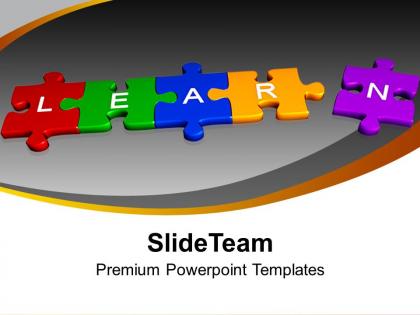 Learn jigsaw puzzles education concept powerpoint templates ppt themes and graphics 0113