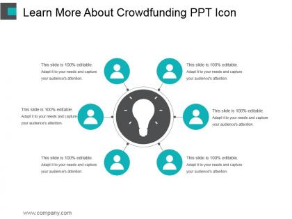 Learn more about crowdfunding ppt icon
