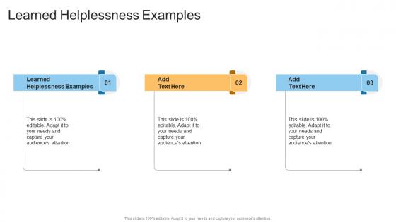 Learned Helplessness Examples In Powerpoint And Google Slides Cpb