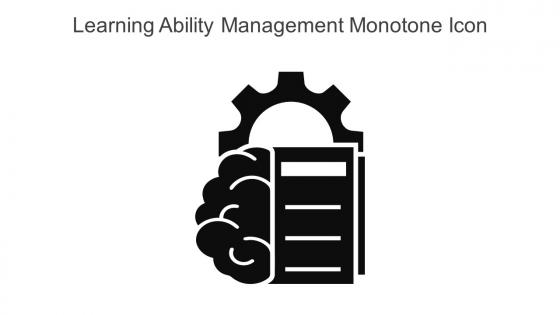 Learning Ability Management Monotone Icon In Powerpoint Pptx Png And Editable Eps Format