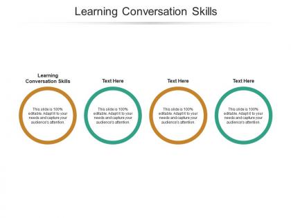 Learning conversation skills ppt powerpoint presentation infographic template graphic tips cpb