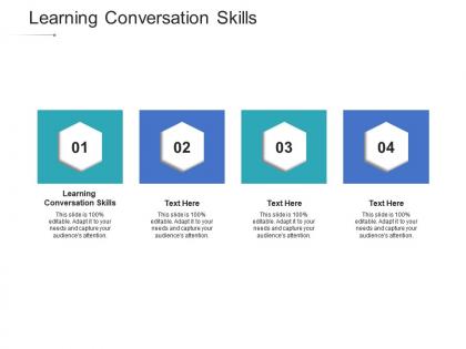 Learning conversation skills ppt powerpoint presentation portfolio graphics example cpb