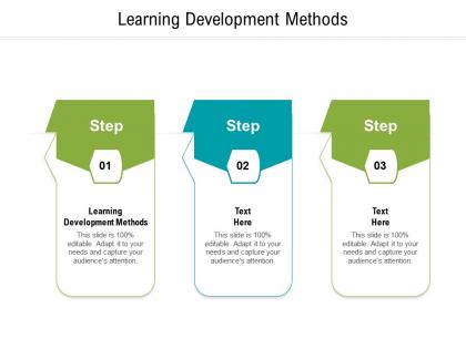 Learning development methods ppt powerpoint presentation icon mockup cpb